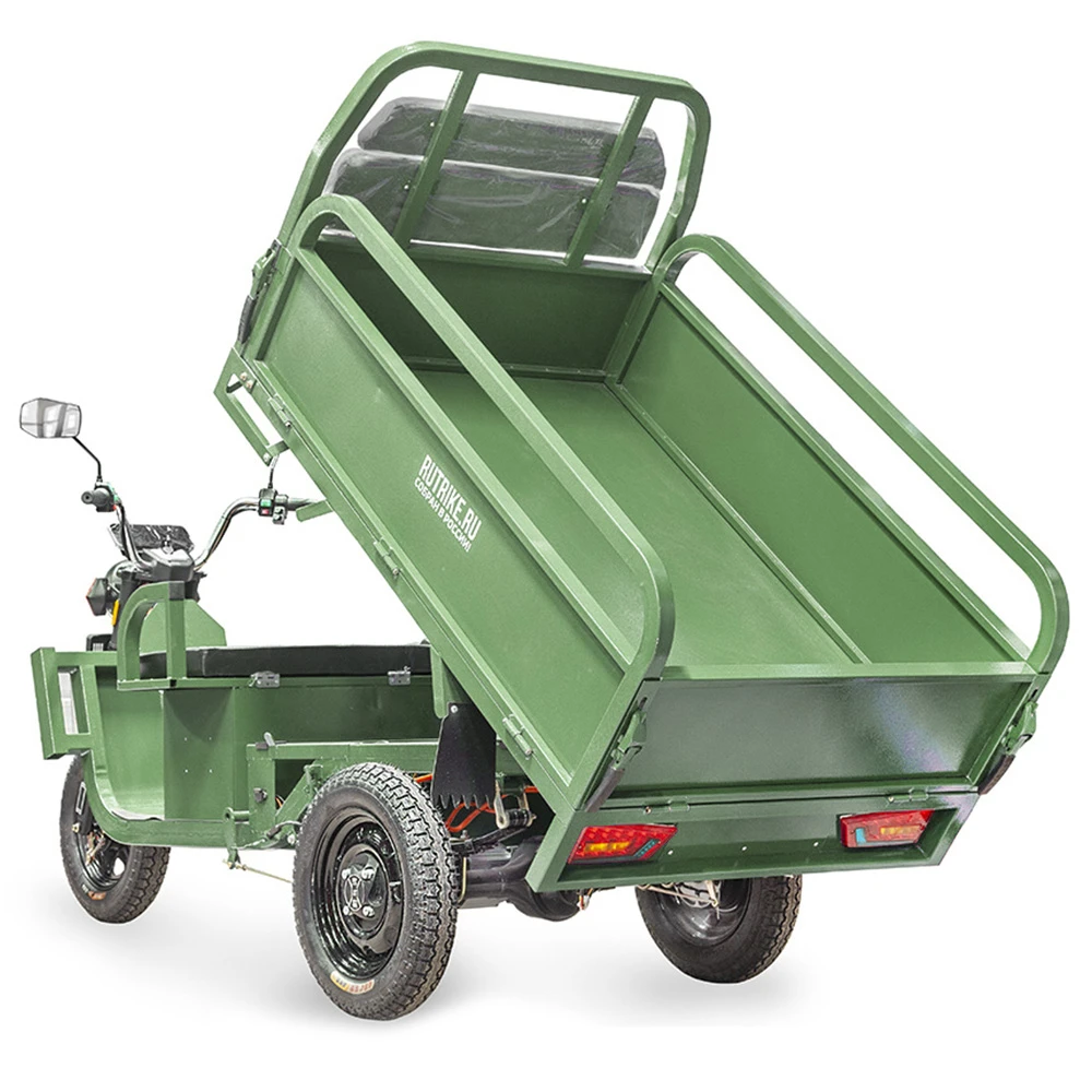 Грузовой электротрицикл Rutrike Партнёр 1500 48V1200W Зеленый 4